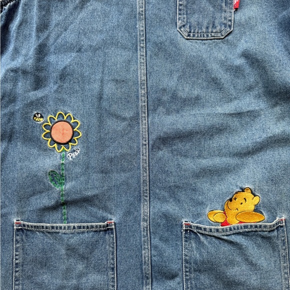 Vintage Denim Pooh (Disney) Sleeveless Dress with Embroidery. - Picture 2 of 11